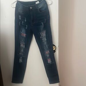 Distressed Blue Jeans for Women